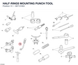 HALF-RINGS MOUNTING PUNCH TOOL