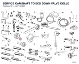 SERVICE CAMSHAFT TO BED DOWN VALVE COLLE