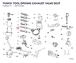 PUNCH TOOL DRIVING EXHAUST VALVE SEAT