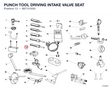 PUNCH TOOL DRIVING INTAKE VALVE SEAT