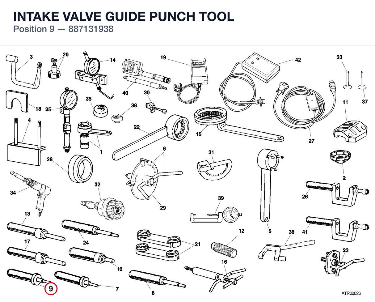 INTAKE VALVE GUIDE PUNCH TOOL