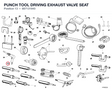 PUNCH TOOL DRIVING EXHAUST VALVE SEAT