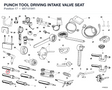 PUNCH TOOL DRIVING INTAKE VALVE SEAT