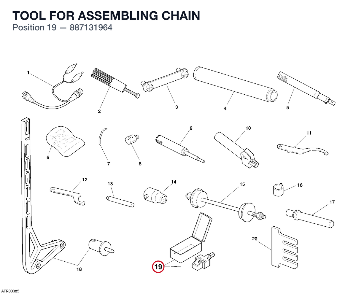 TOOL FOR ASSEMBLING CHAIN