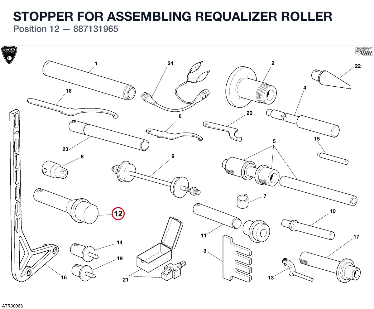 STOPPER FOR ASSEMBLING REQUALIZER ROLLER