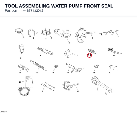 TOOL ASSEMBLING WATER PUMP FRONT SEAL