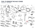 TOOL TO REMOVE THE HALF-CONES