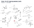 TOOL TO FIT CAM BLANKING CAPS