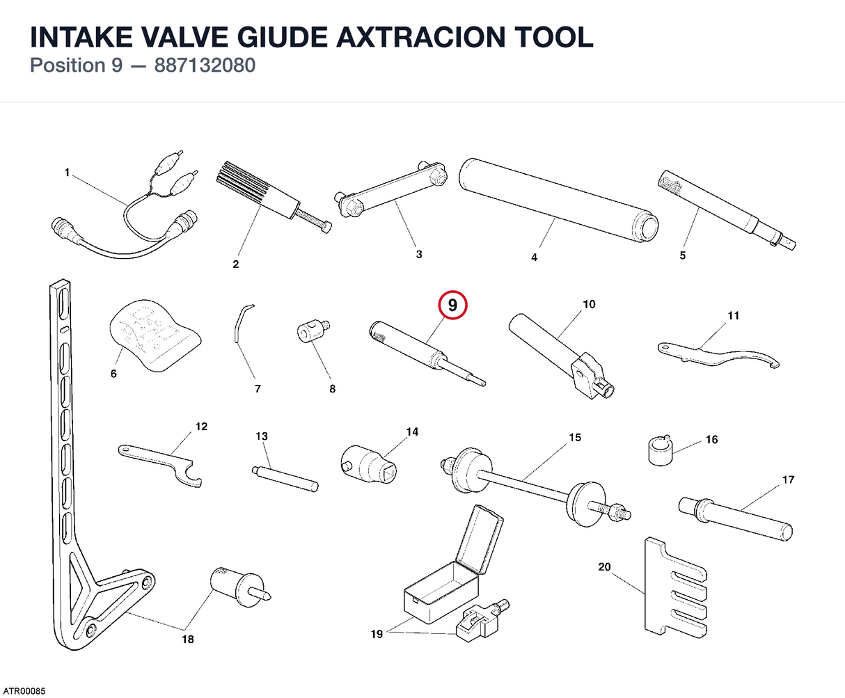 INTAKE VALVE GIUDE AXTRACION TOOL