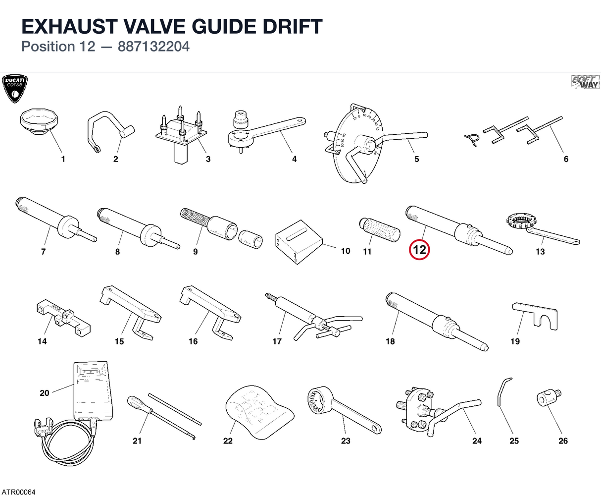 EXHAUST VALVE GUIDE DRIFT