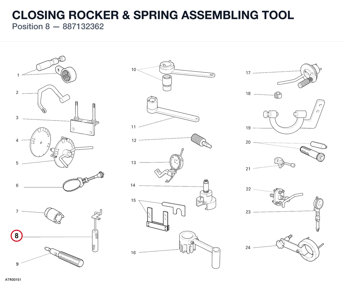 CLOSING ROCKER & SPRING ASSEMBLING TOOL