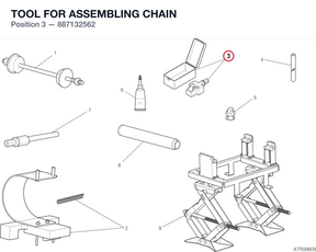 TOOL FOR ASSEMBLING CHAIN