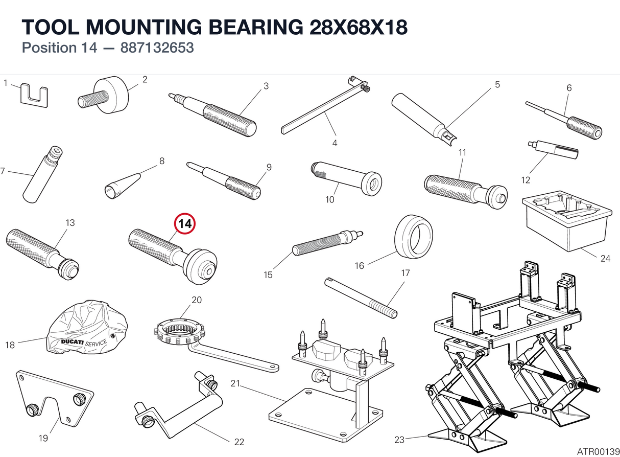 TOOL MOUNTING BEARING 28X68X18