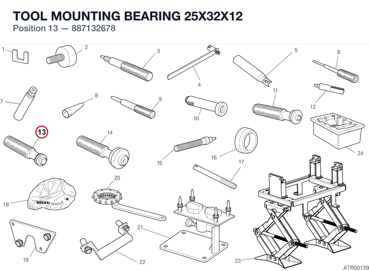 TOOL MOUNTING BEARING 25X32X12