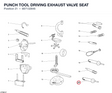 PUNCH TOOL DRIVING EXHAUST VALVE SEAT