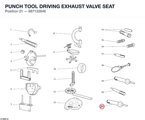 PUNCH TOOL DRIVING EXHAUST VALVE SEAT