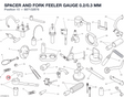 SPACER AND FORK FEELER GAUGE 0.2/0.3 MM