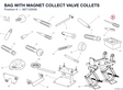 BAG WITH MAGNET COLLECT VALVE COLLETS