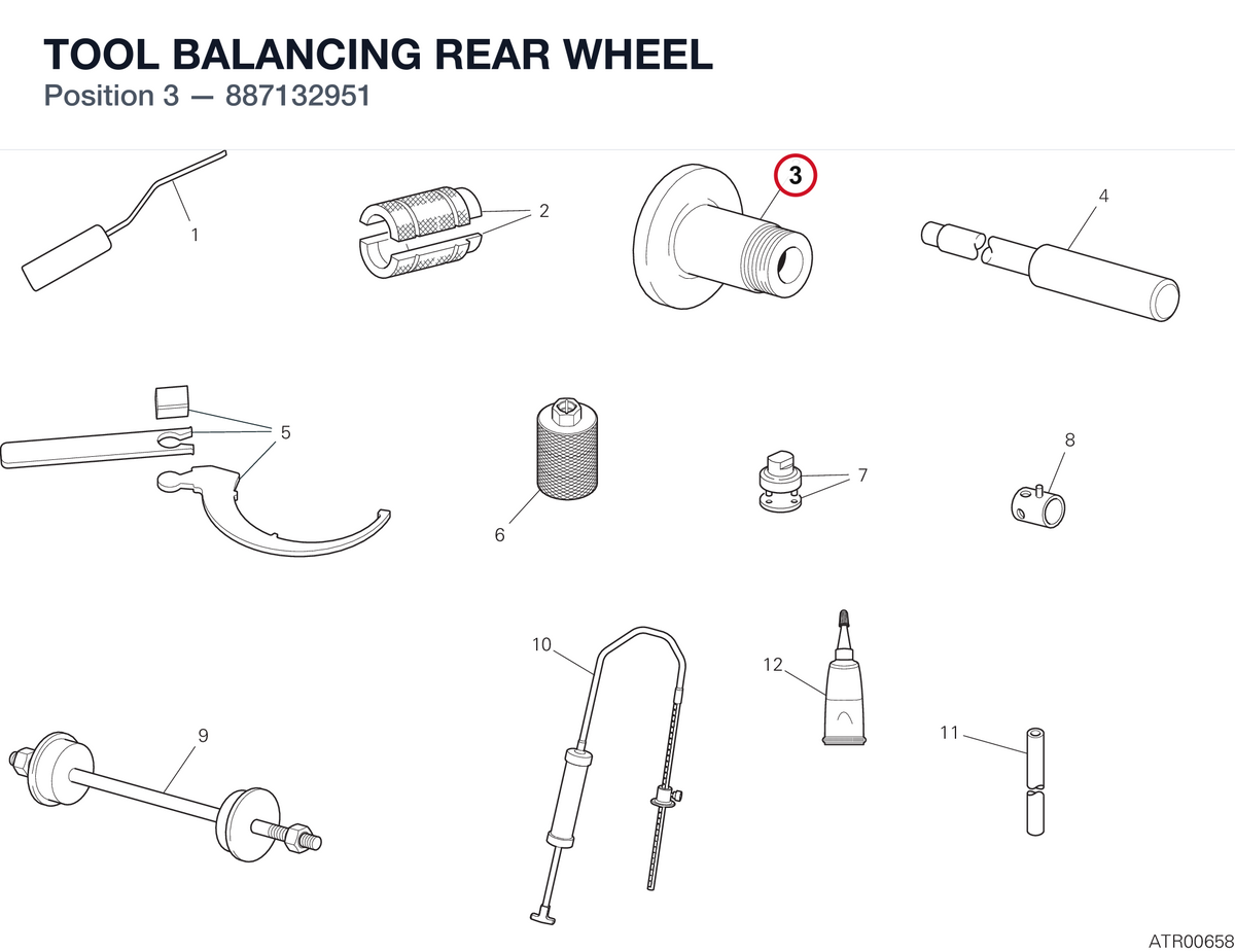 TOOL BALANCING REAR WHEEL