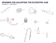 SPANNER FOR ADJUSTING THE ECCENTRIC HUB 887133211 diagram position