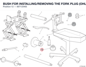 BUSH FOR INSTALLING/REMOVING THE FORK PLUG (OHLINS) 887133465 diagram position