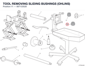 TOOL REMOVING SLIDING BUSHINGS (OHLINS) 887133528 diagram position