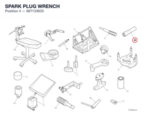 SPARK PLUG WRENCH 887133633 diagram position