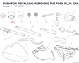 BUSH FOR INSTALLING/REMOVING THE FORK PLUG (OHLINS) 887134337 diagram position