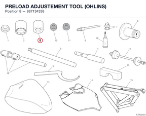 PRELOAD ADJUSTEMENT TOOL (OHLINS) 887134338 diagram position