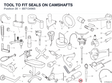 TOOL TO FIT SEALS ON CAMSHAFTS 887134965 diagram position