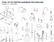 TOOL TO FIT PISTON GUDGEON PIN CIRCLIPS 887134993 diagram position