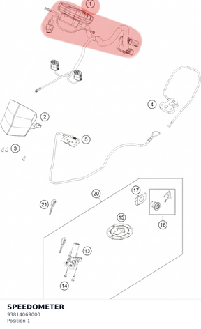 Diagram preview: SPEEDOMETER (93814069000)
