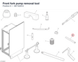Front fork pump removal tool 88716291A diagram position