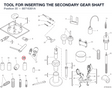 TOOL FOR INSERTING THE SECONDARY GEAR SHAFT 88716301A diagram position