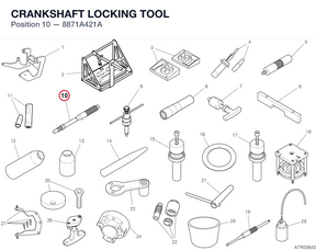 CRANKSHAFT LOCKING TOOL 8871A421A diagram position