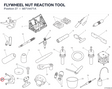 FLYWHEEL NUT REACTION TOOL 8871A471A diagram position
