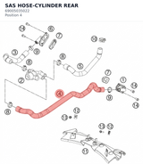 Diagram preview: SAS HOSE-CYLINDER REAR (69005035022)