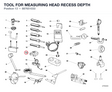 TOOL FOR MEASURING HEAD RECESS DEPTH