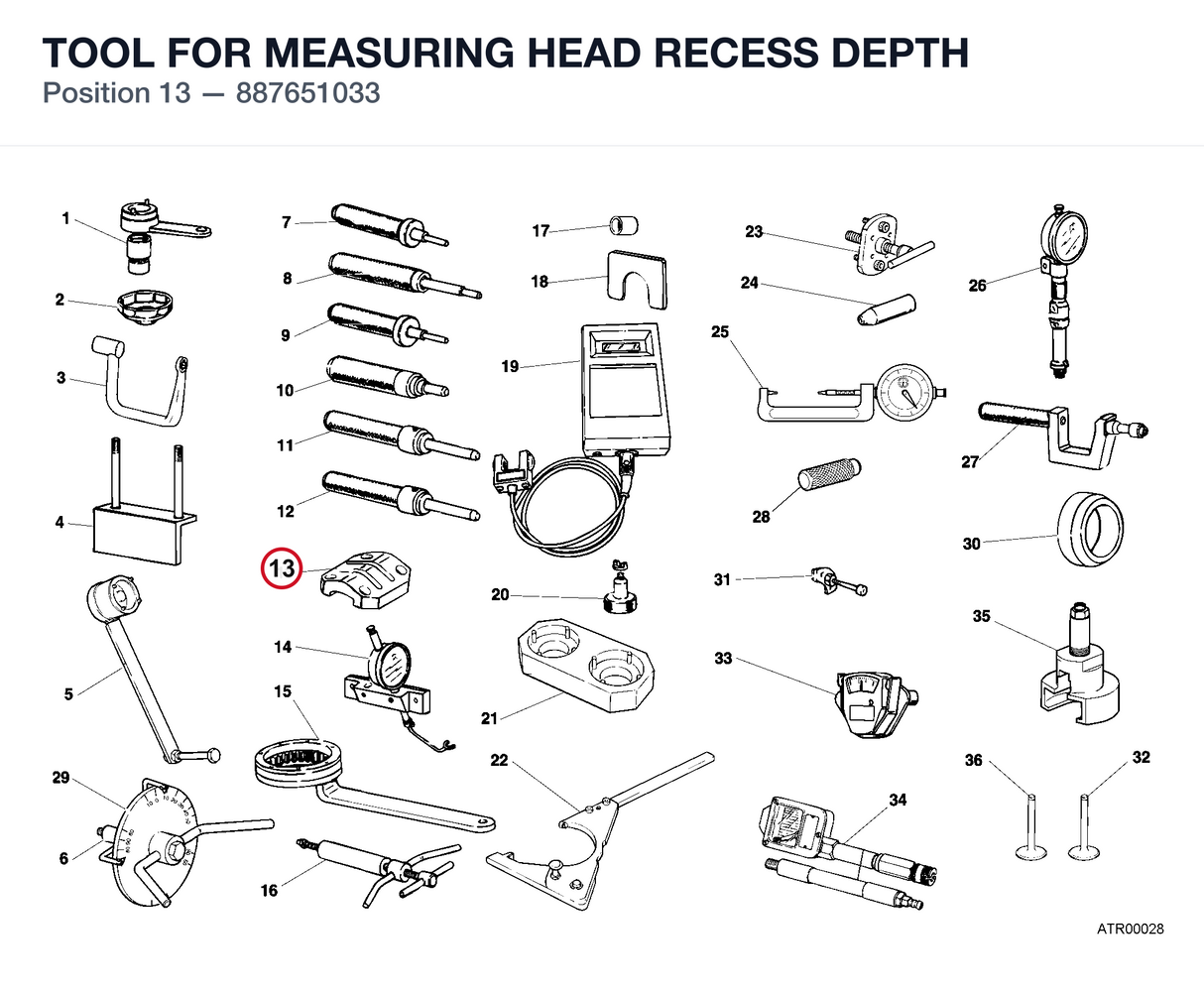 TOOL FOR MEASURING HEAD RECESS DEPTH