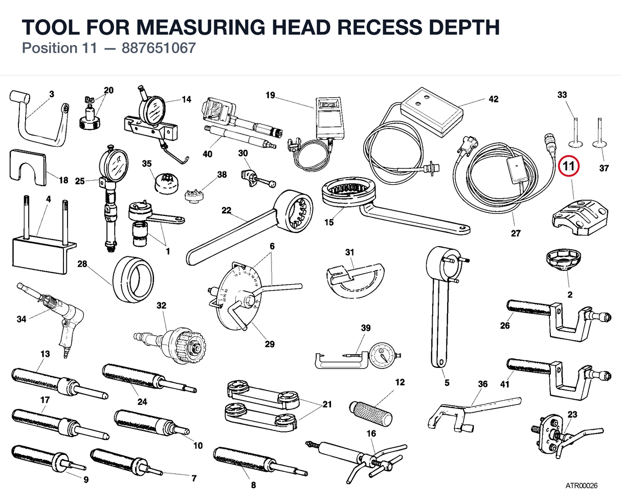 TOOL FOR MEASURING HEAD RECESS DEPTH
