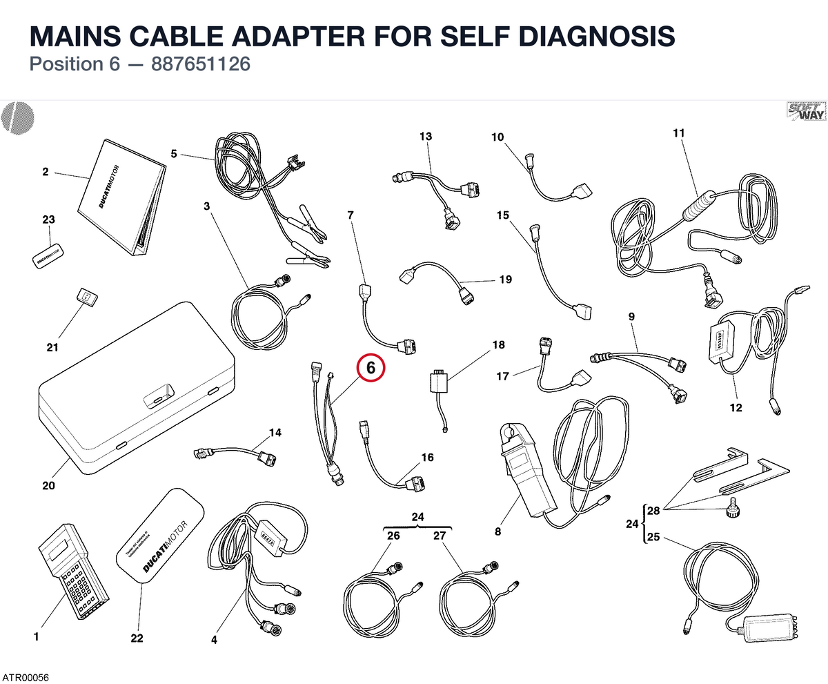 MAINS CABLE ADAPTER FOR SELF DIAGNOSIS