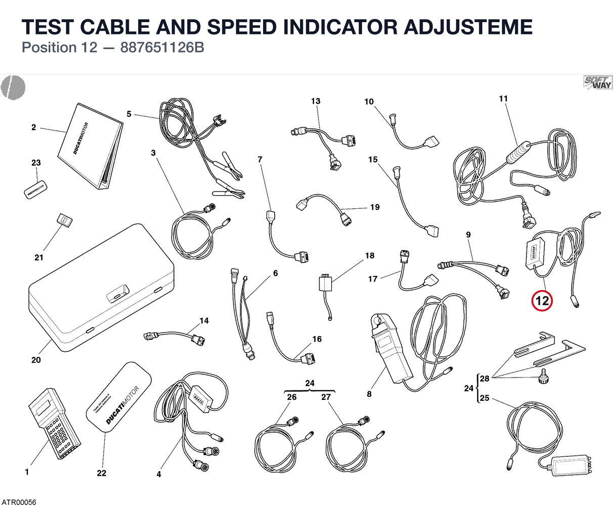 TEST CABLE AND SPEED INDICATOR ADJUSTEME