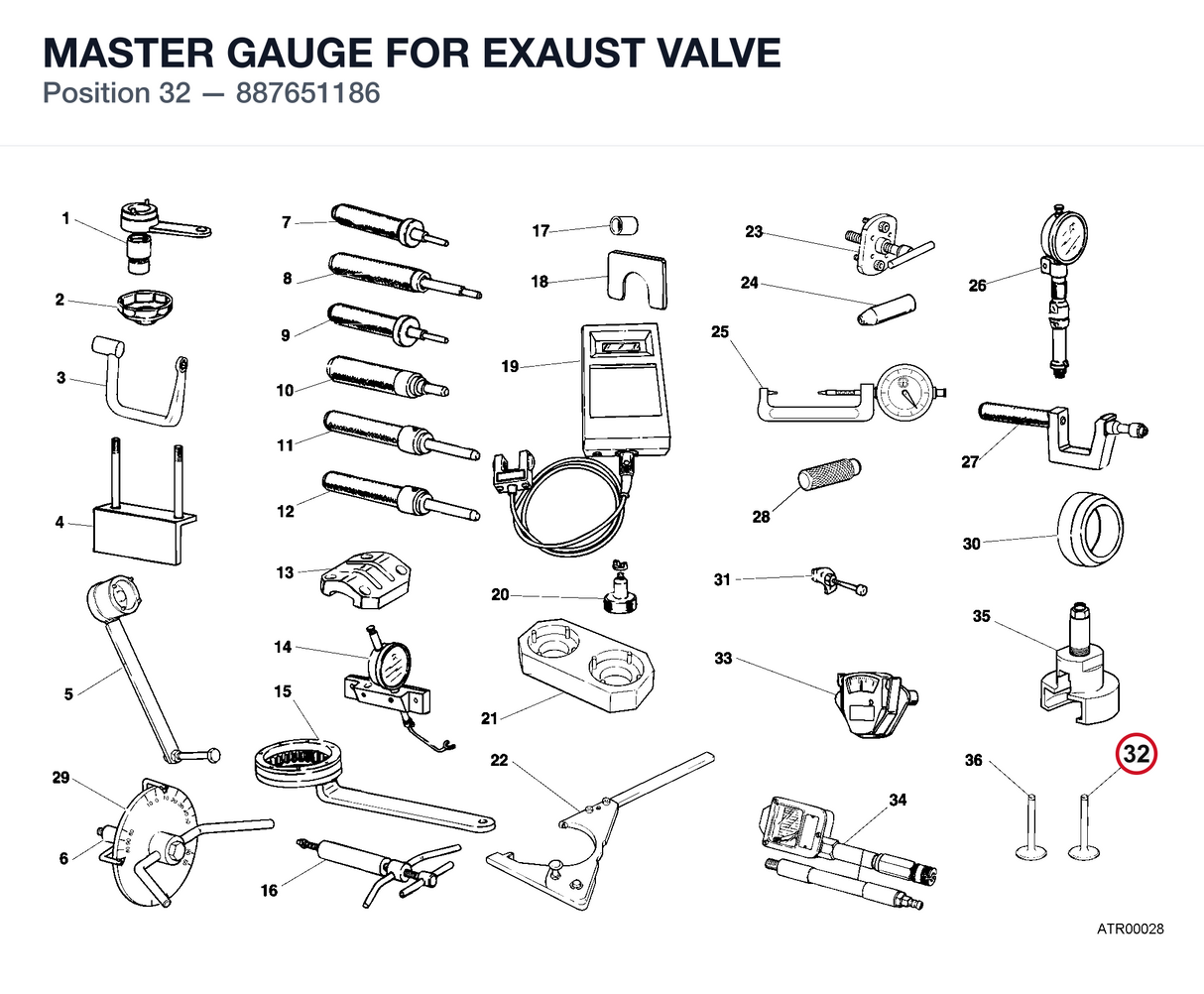 MASTER GAUGE FOR EXAUST VALVE