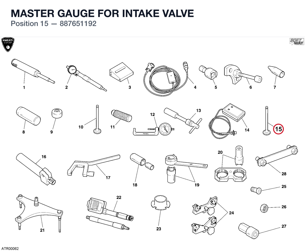 MASTER GAUGE FOR INTAKE VALVE