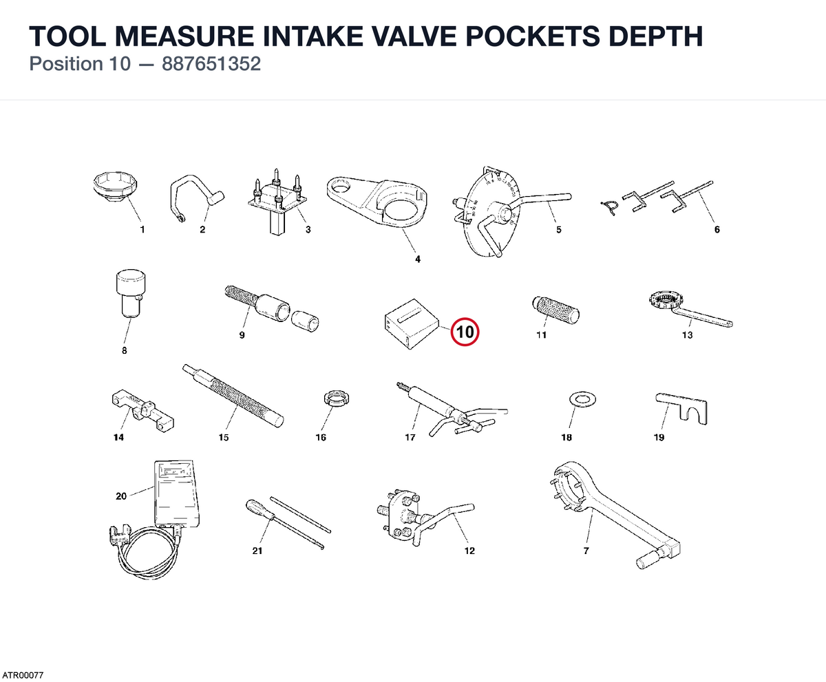 TOOL MEASURE INTAKE VALVE POCKETS DEPTH