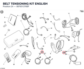 BELT TENSIONING KIT ENGLISH 887651376BF diagram position
