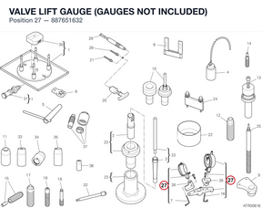 VALVE LIFT GAUGE (GAUGES NOT INCLUDED) 887651632 diagram position