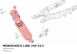 Diagram preview: MONOSHOCK LINK 250 SX-F (18187P5501)