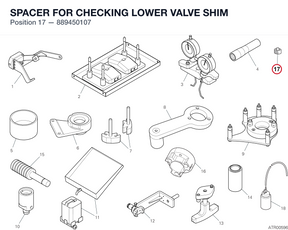 SPACER FOR CHECKING LOWER VALVE SHIM 889450107 diagram position