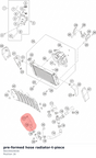 Diagram preview: pre-formed hose radiator-t-piece (90235024030)